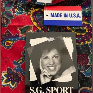SG Sport Collection Paisley Scarf Designer USA 70"X6" Polyester NWT